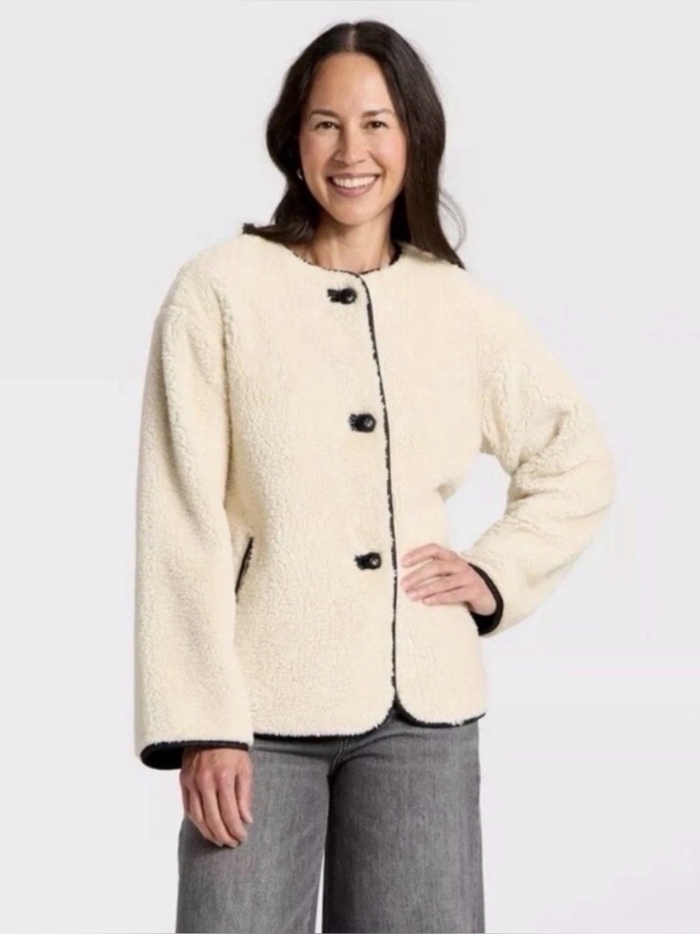 Universal Thread Women’s Faux Shearling Coat Cream Size XL NWT